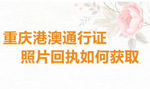 重庆港澳通行证照片回执获取？